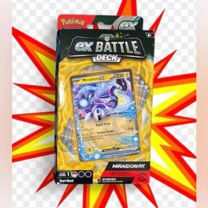 Pokémon TCG: Miraidon EX Battle Deck 60 Cards Metallic Coin, Code & Accessories